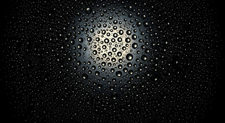 Abstract Metallic Surface With Water Drops For Background Or Wallpaper