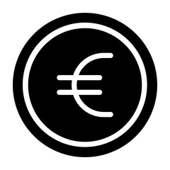 Euro Sign Vector Glyph Icon Design