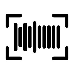 Barcode Scanner Vector Glyph Icon Design