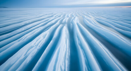 Frozen Landscape Majestic Ice Formations Displaying Winter's Artistry