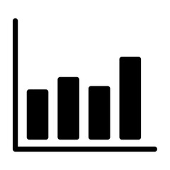 Bar Chart Vector Glyph Icon Design