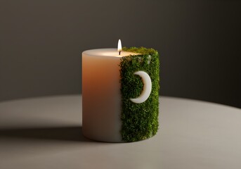 Candle of Moonlight and Moss