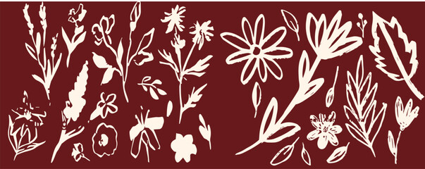 Hand-Drawn Botanical Clipart Collection


Set of hand-drawn botanical elements in a bold, organic ink style. Includes leaves, branches, and floral sketches—ideal for vintage branding, packaging, invit