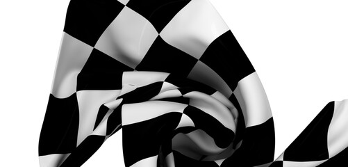 High-resolution image of a dramatic checkered flag, perfect for sports, racing, and competition...