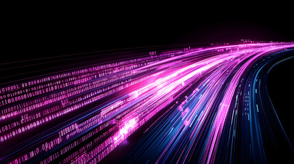 Fototapeta premium Abstract Glowing Data Stream