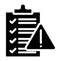 Risk Vector Glyph Icon Design