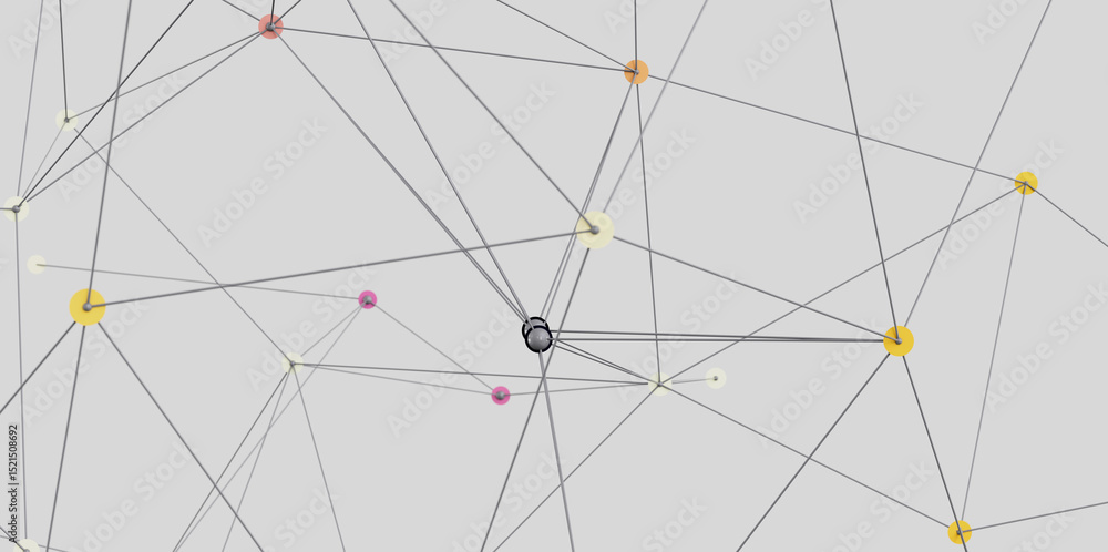 Leinwandbilder abstract image of connected dots and lines, representing network, technology, or connection.