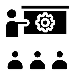 Presentation Vector Glyph Icon Design