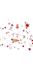 Obraz premium Beautiful image of colorful stars falling on white background. Perfect for festive designs.
