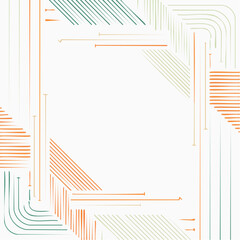 Vector minimal geometric linear border and logo design templates with copy space for text, abstract aesthetic linear compositions, prints, frames and graphic design elements for packaging