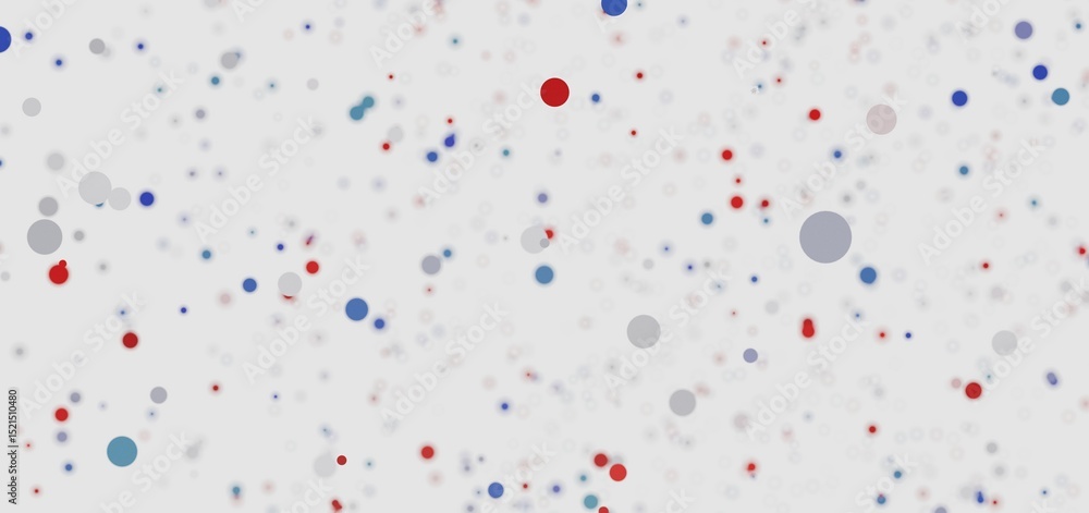 Poster a beautiful abstract background image featuring scattered colorful dots and circles on a white backg