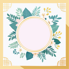 Vector design templates in simple modern style with copy space for text, flowers and leaves - wedding invitation backgrounds and frames, social media stories wallpapers