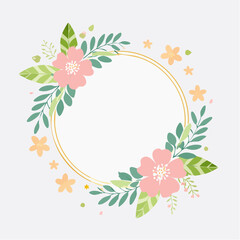 Vector design templates in simple modern style with copy space for text, flowers and leaves - wedding invitation backgrounds and frames, social media stories wallpapers