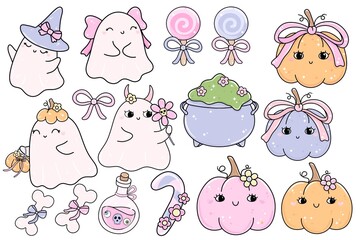 Cute Halloween Ghost Clipart
.Pastel Witchy Pumpkin Set
.Adorable Spooky Bow Elements
.Whimsical Halloween Candy Pack
