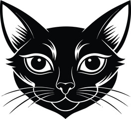 Cat Head Vector, Cat Icon Clipart