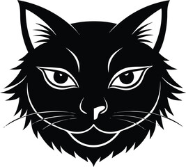 Cat Head Vector, Cat Icon Clipart