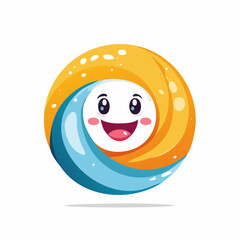 Vector logo design templates, graphic elements, different emotions stickers for advertising, branding, posters and banners, funny cartoon illustrations with smiling