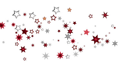 Festive background with red and silver stars. Perfect for holidays, celebrations, and more.