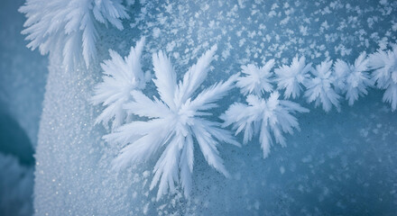 Delicate Frost Formations Creating Intricate Patterns On Cold Winter Surface