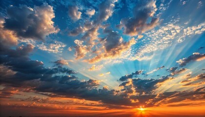 sunset in the clouds