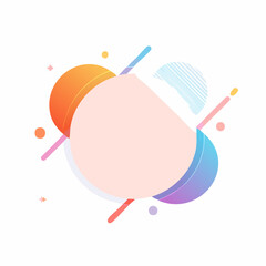 Vector abstract illustrations in modern gradient style hapes and forms, graphic design templates for social media posts and stories with copy space
