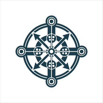 Voudon Veve Geometric Sigil Vector Illustration