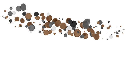  Colorful confetti on white background