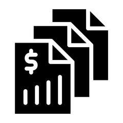 Files Vector Glyph Icon Design