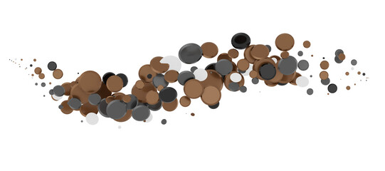 Gilded Celebration: Magnificent 3D Illustration of a Grand gold Confetti Event