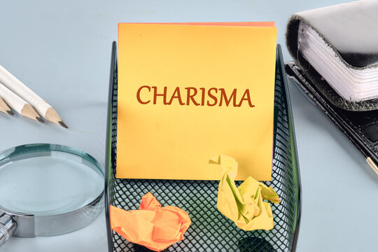 The words of CHARISMA. Business concept. A place to copy. Leader concept