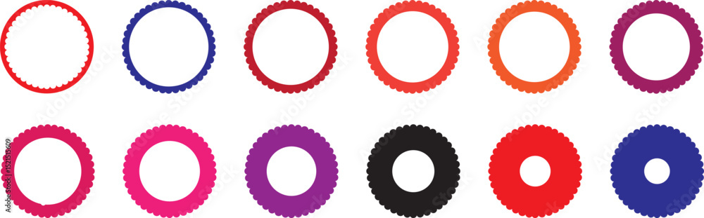 Aufkleber infographic pie chart set. cycle collection -wheel round diagram part symbol. three phase, six circu