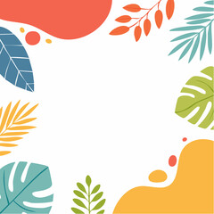 Obraz premium Vector illustration in simple modern style - vertical abstract backgrounds and graphic prints - decorative frame with copy space for text for social media.