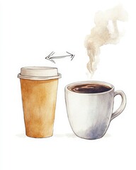 Coffee cups ecological consumption