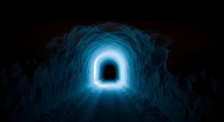 Glowing Portal Leading To Another World Or Dimension Concept