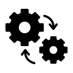 Process Vector Glyph Icon Design