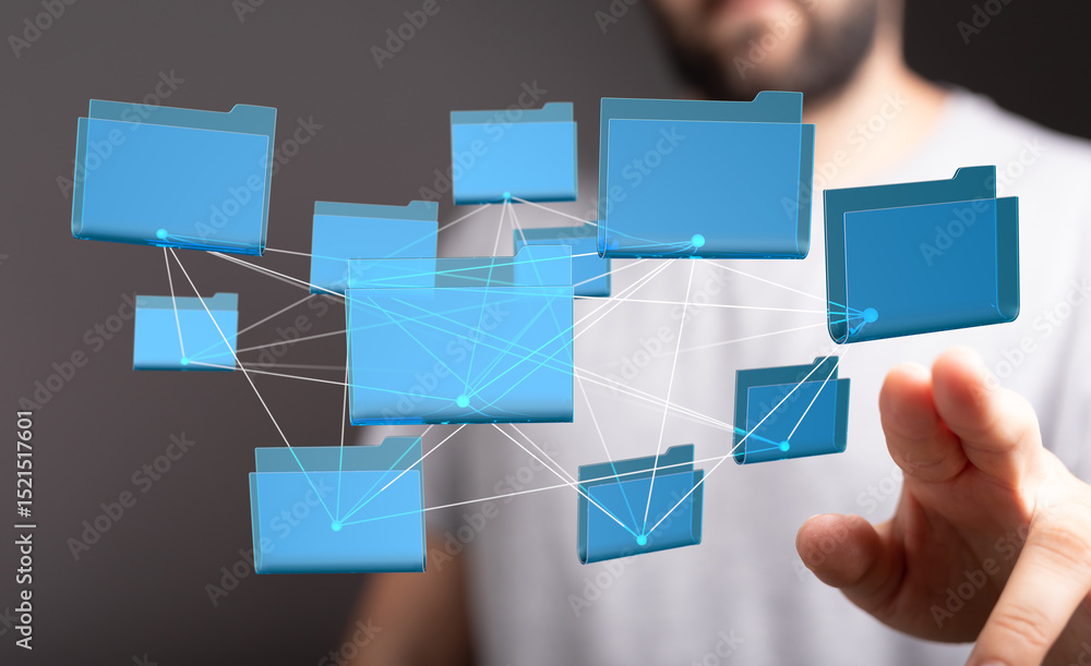 Poster Secure cloud storage, data sharing, and file management.  Efficient collaboration tools for business.