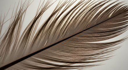 Delicate Structure Of An Elegant Feather Displaying Unique Patterns And Details