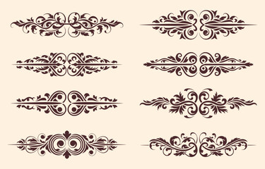 Decorative ornate flourishes and design elements collection