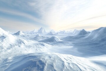 Obraz premium Expansive Snow-Covered Mountains