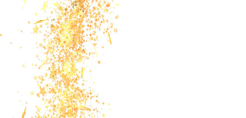 Sparkling gold stars on white. Perfect for holidays, celebrations, and festive designs.