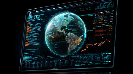 Global Data Visualization On Digital Display
