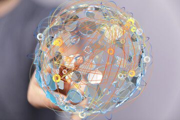 Abstract image of a global network, representing digital connections and data flow.