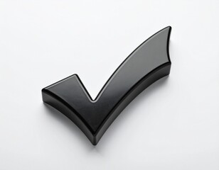 Black Check Mark Icon on White Background

