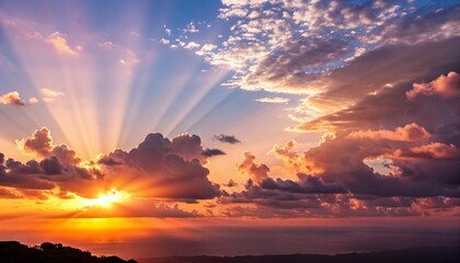 sunset in the city