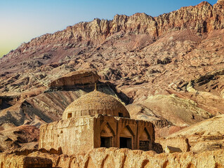 A tomb in the cemetery next to the village of Tuyoq near Turpan, Xinjiang Province, China