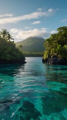 tropical island in the sea