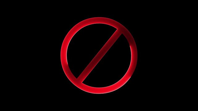 
Looping animation of a glowing neon no entry or prohibition sign in vibrant red. Ideal for cyberpunk interfaces, futuristic UI, traffic alerts, or restricted area overlays. High-quality loop for moti