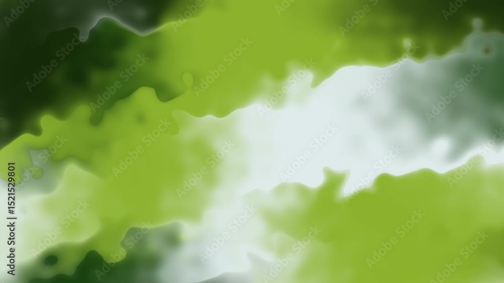 Poster abstract green and white color motion background. soft, flowing shapes create a calming, ethereal at