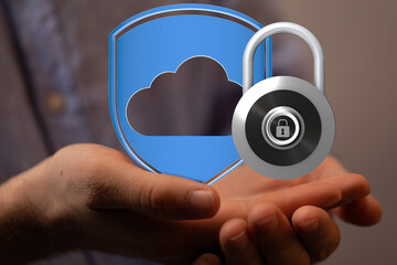 Cloud security, data protection, cybersecurity, safe cloud storage, digital privacy, secure data,...
