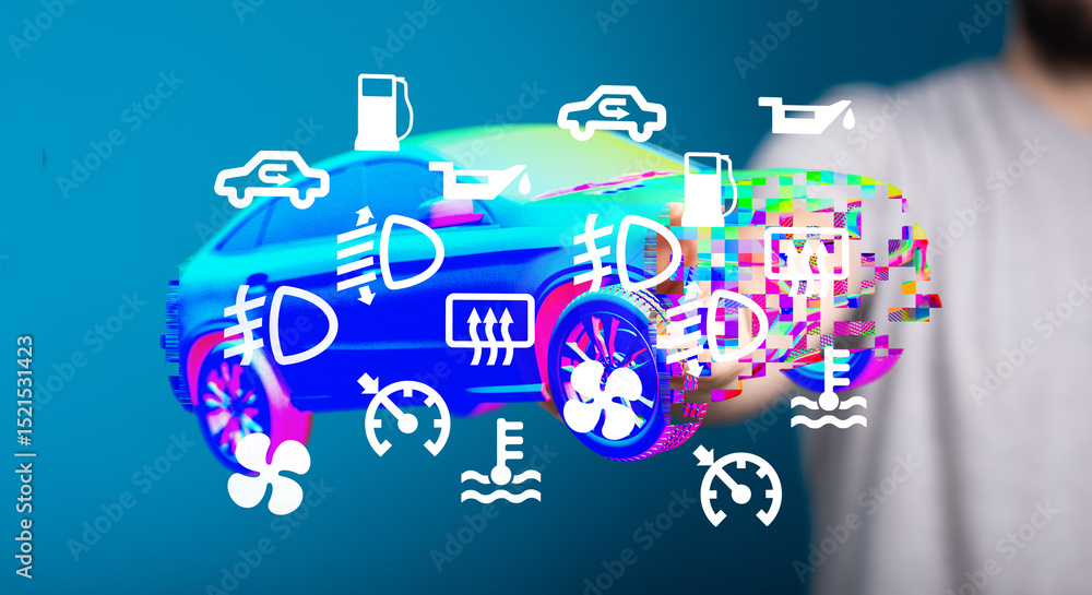 Poster Learn to identify and understand common car dashboard warning lights.  Avoid costly repairs with this helpful guide.